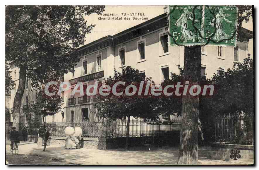 Vosges - 73 - VITTEL - Grand Hôtel des Sources — éditeur RE JOLIQUET, n° de série non visible