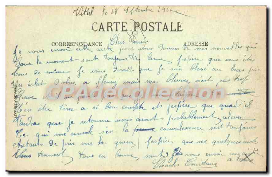 Vittele — Hôtel Continental vu du Parc — LL. — N° 132 — Reverso