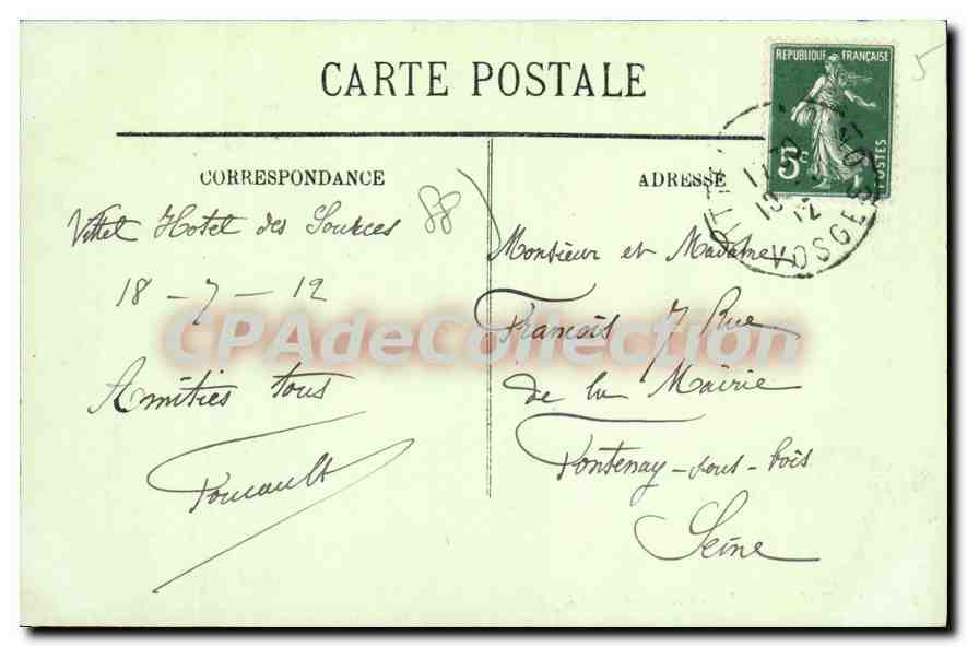 VITTEL — Allée du Golf-Club — LL. n°123 — Reverso