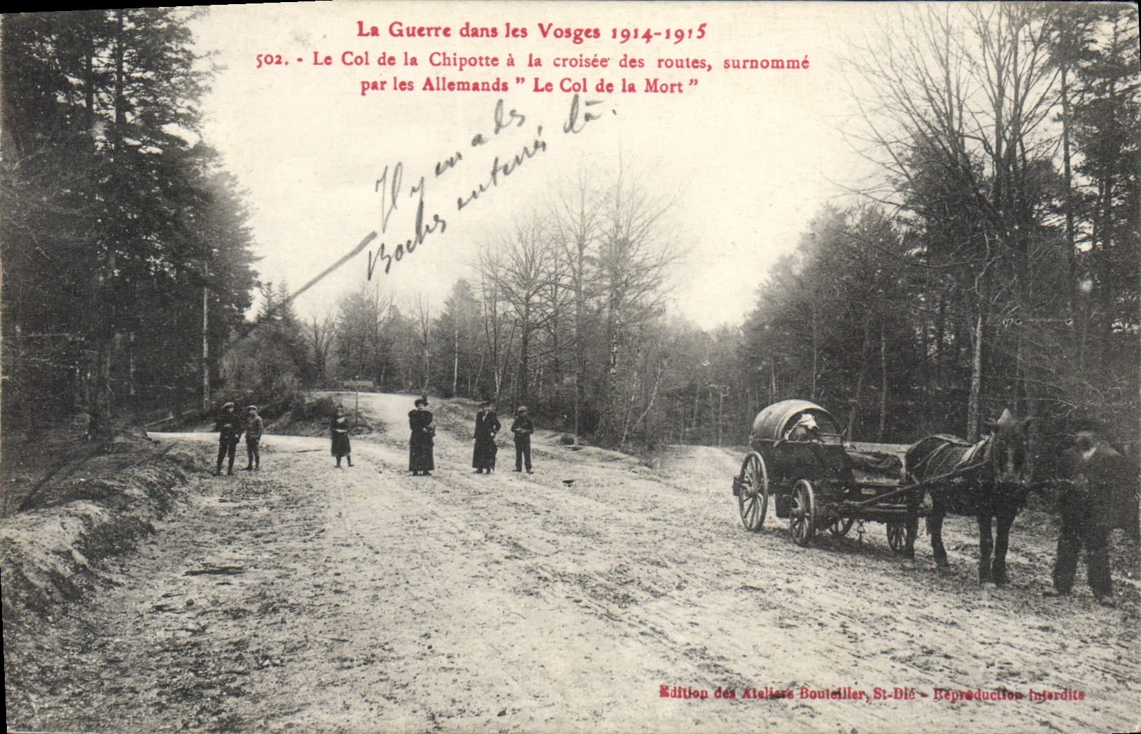 CPA La Guerre Dans Les Vosges col de la chipotte surnommé Le Col De La Mort Par Les Allemands