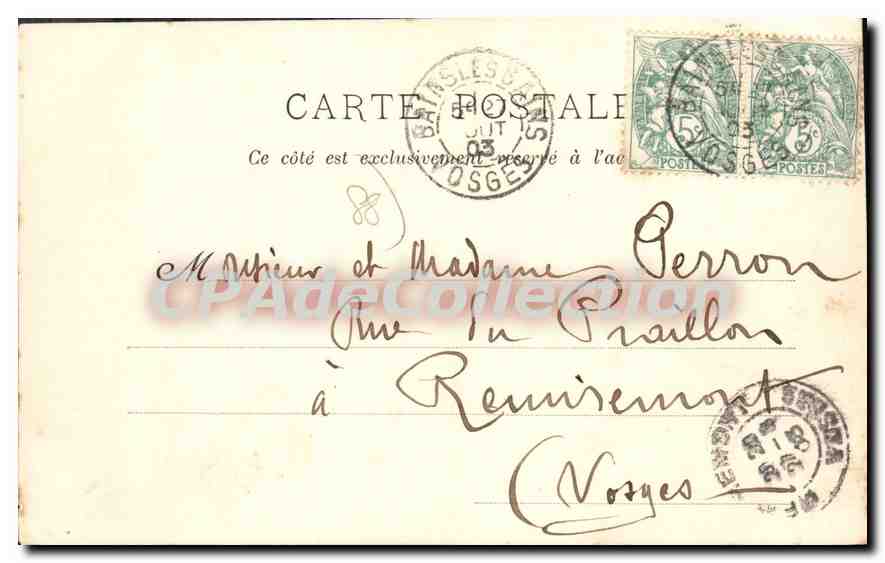 Bains-les-Bains — Los Baños — R.F. Monné, Bazar — Reverso
