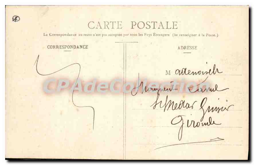 CPA Vagney Etang Des Sangsues — Verso