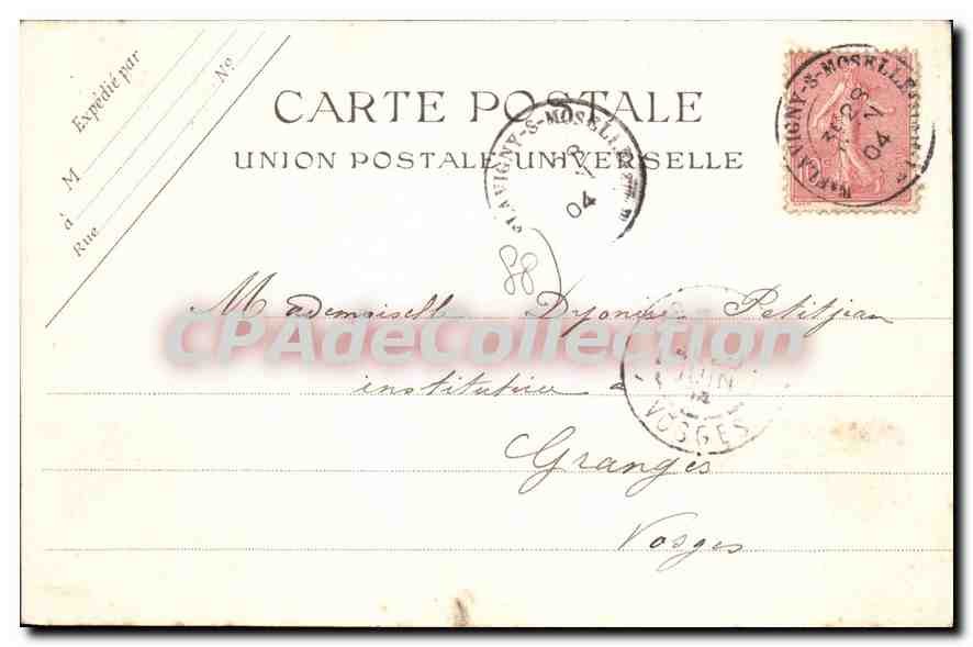 CPA Abbaye De St Eustase De Flavigny Sur Moselle — Verso