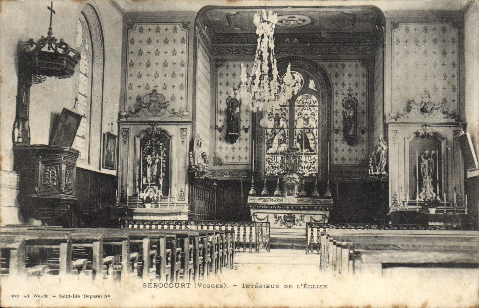 CPA Serocourt Interieur De L'Eglise