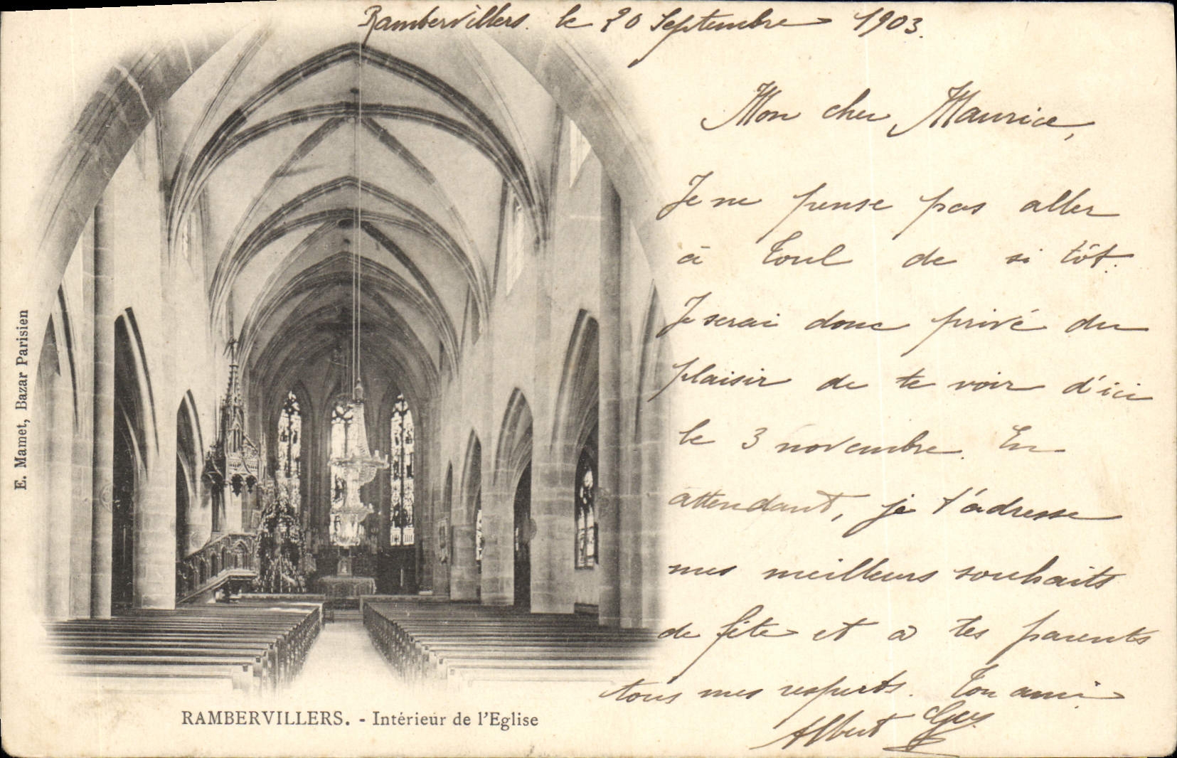 CPA Rambervillers  Interieur De I'Eglise