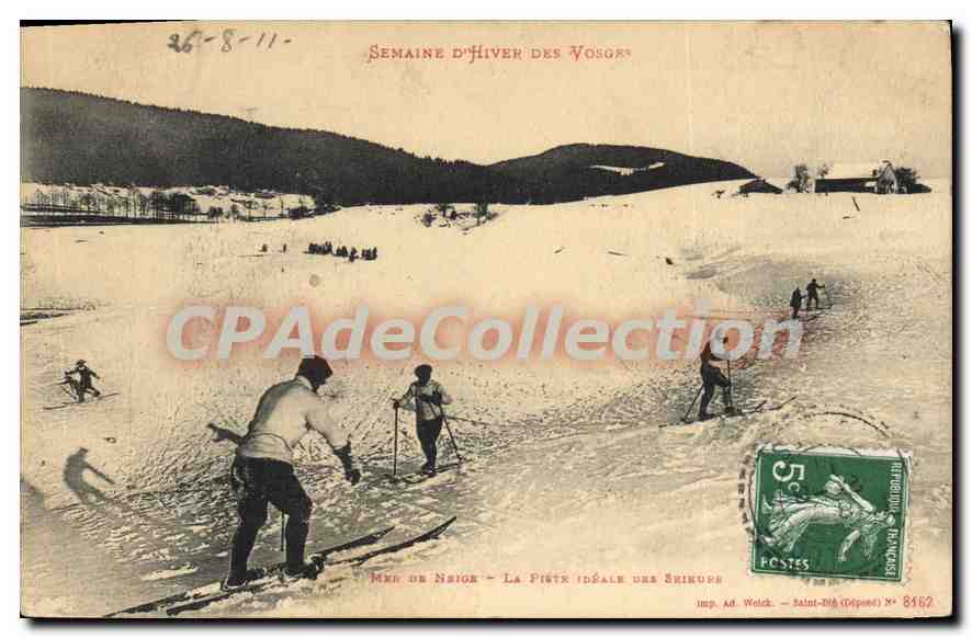 Méne de Nsigre — La Piètre Idéale des Skieurs — Semaine d'Hiver des Vosges — imp. Ad. Welsch — Saint-Bith (Dép. 88) N° 8162