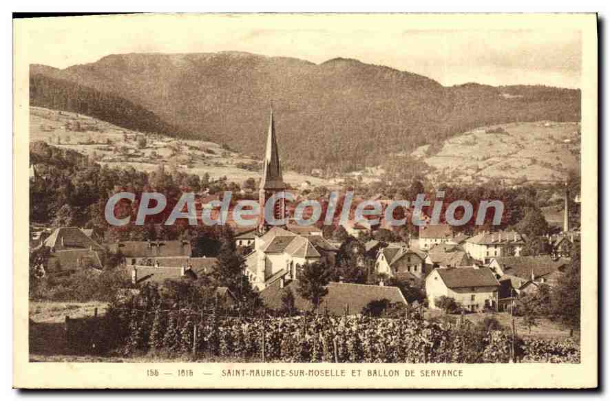 Saint-Maurice-sur-Moselle und Ballon de Servance — Vintage Postcard/Antike Ansichtskarte — Nr. 156