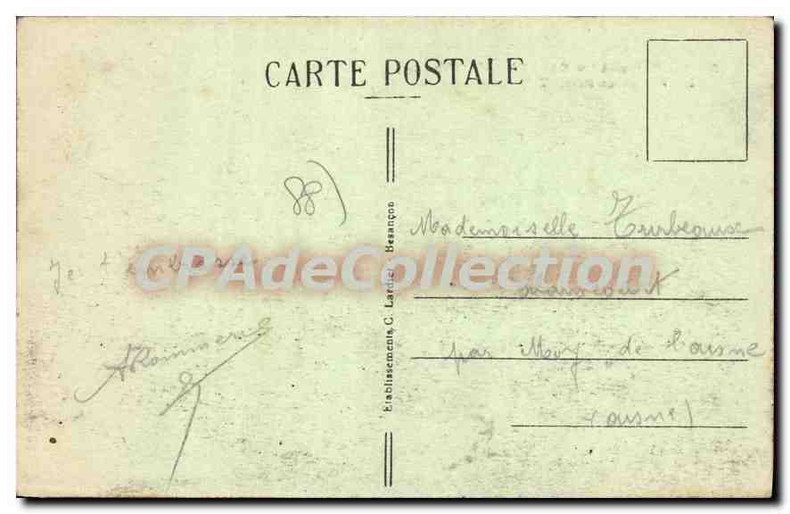Sommet du BALLON (Alt. 1256 m) — La Vierge et Point Trigonométrique — CPAdeCollection — Verso