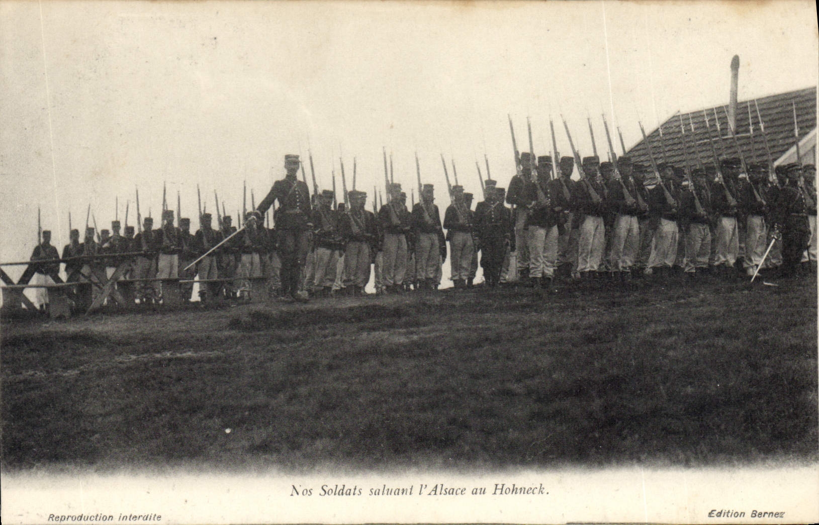 Nos Soldats saluant l'Alsace au Hohneck — Edition Bernez