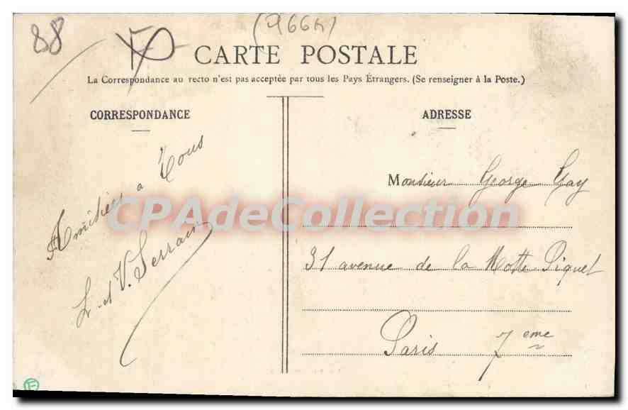 CPA Mattaincourt Le Pensionnat — Rückseite