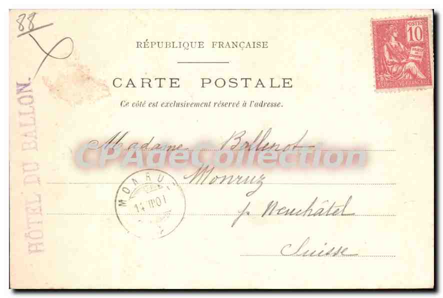 CPA Chalet Bonaparte — Verso