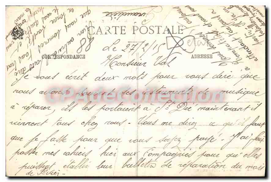 Les Jumaux (Nompateлизе) — Vosges — Ad. Welsk, N° 8609, CL. M. — Verso