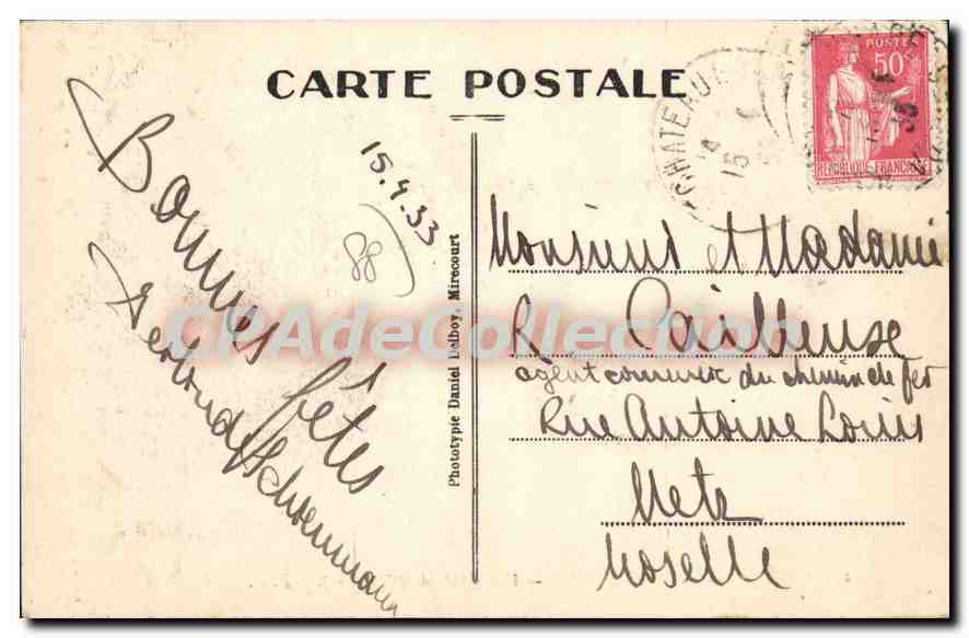 Neufchâteau — Vue générale (Côté Est) — D.D. — Rückseite