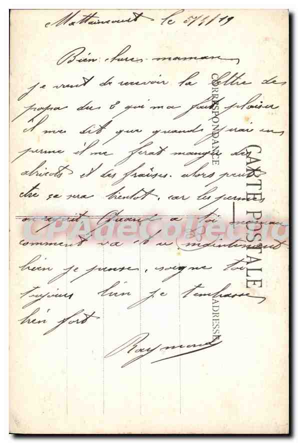 CPA Mattaincourt Le Tombeau Du Bon Pere — Rückseite