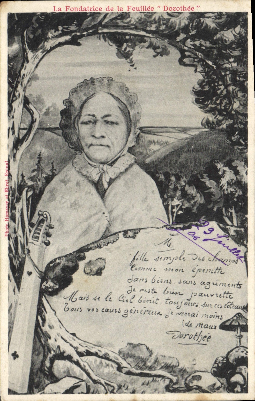 Dorothée — Gründerin der Feuillée "Dorothée" — Foto Hommaux & Eliret, Briant
