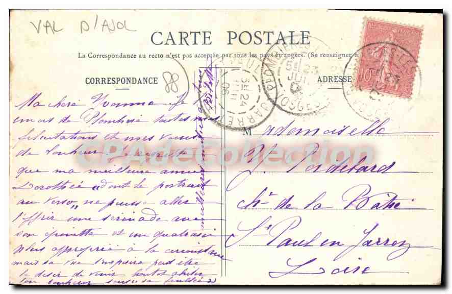 Dorothée — Gründerin der Feuillée "Dorothée" — Foto Hommaux & Eliret, Briant — Rückseite