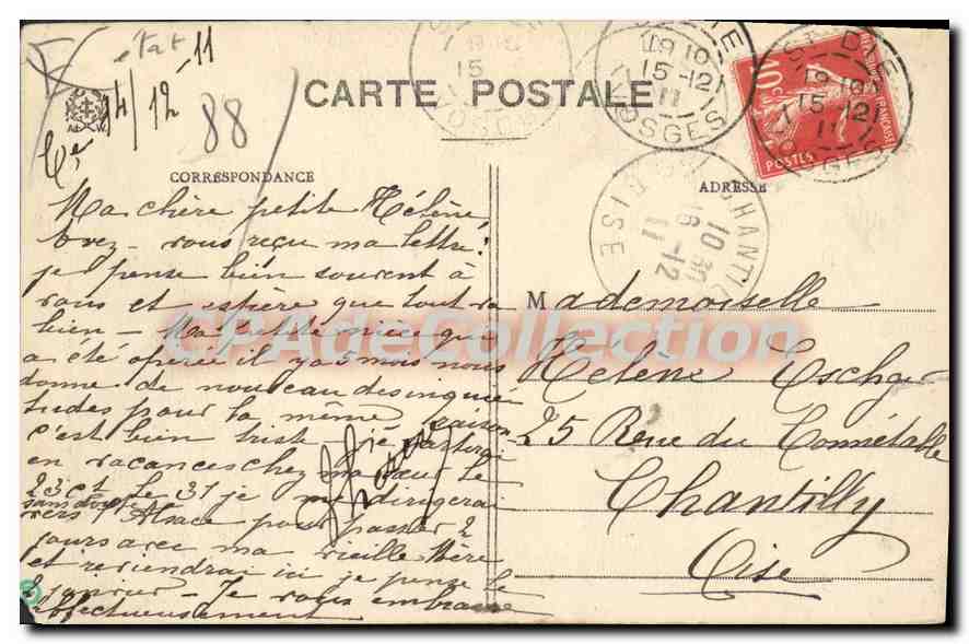 CPA Nompatelize Le Monument Commemoratif Du Combat du 6 octobre 1870 — Verso