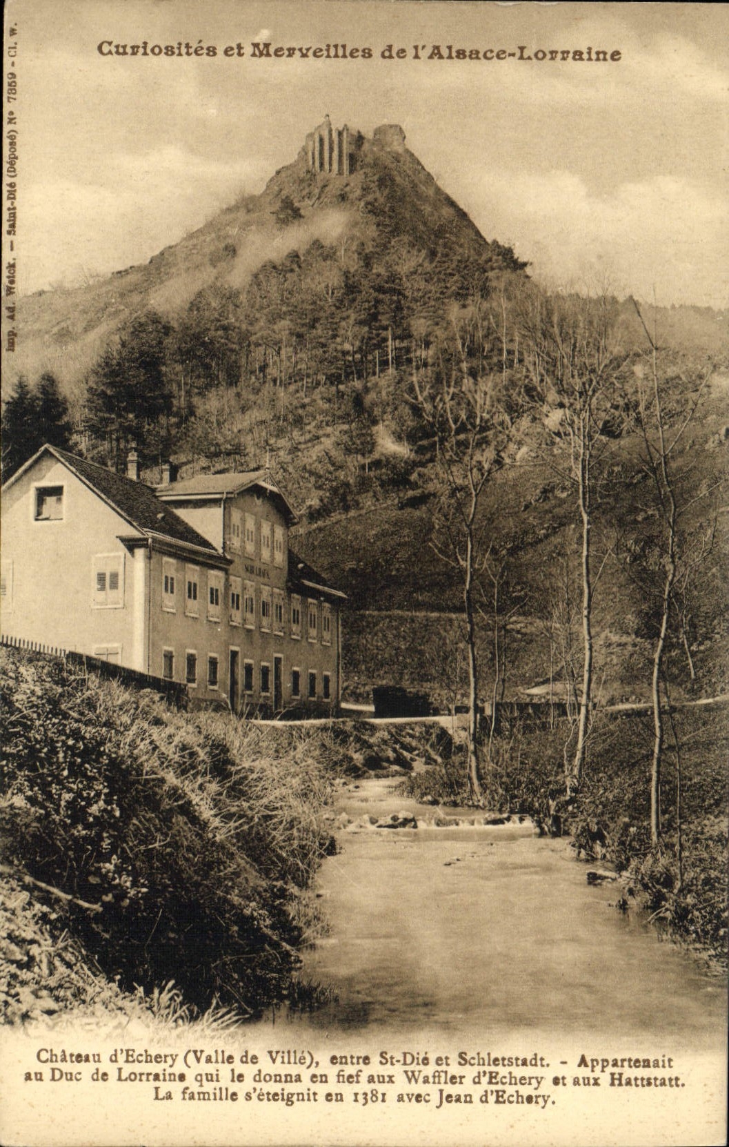 CPA Chateau D'Echery Entre St Die Et Schletstadt