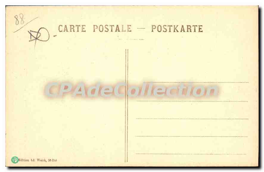 CPA Chateau D'Echery Entre St Die Et Schletstadt — Rückseite