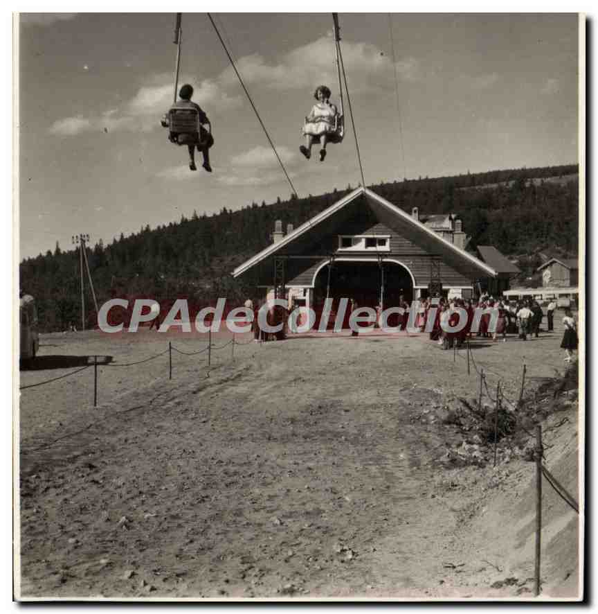 CPA Vosges Col De La Schlucht téléski télésiège station du départ