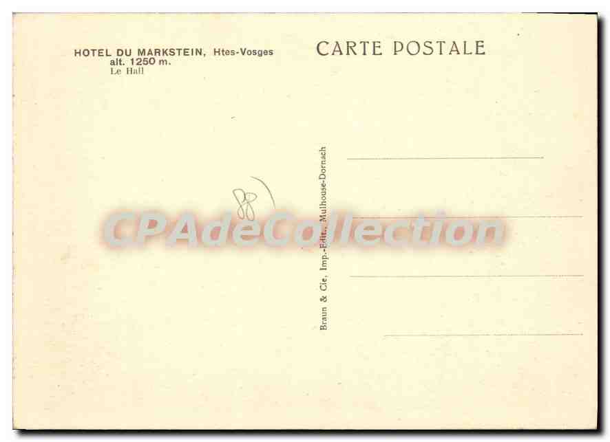 CPSM Hotel Du Markstein Htes Vosges le hall — Verso