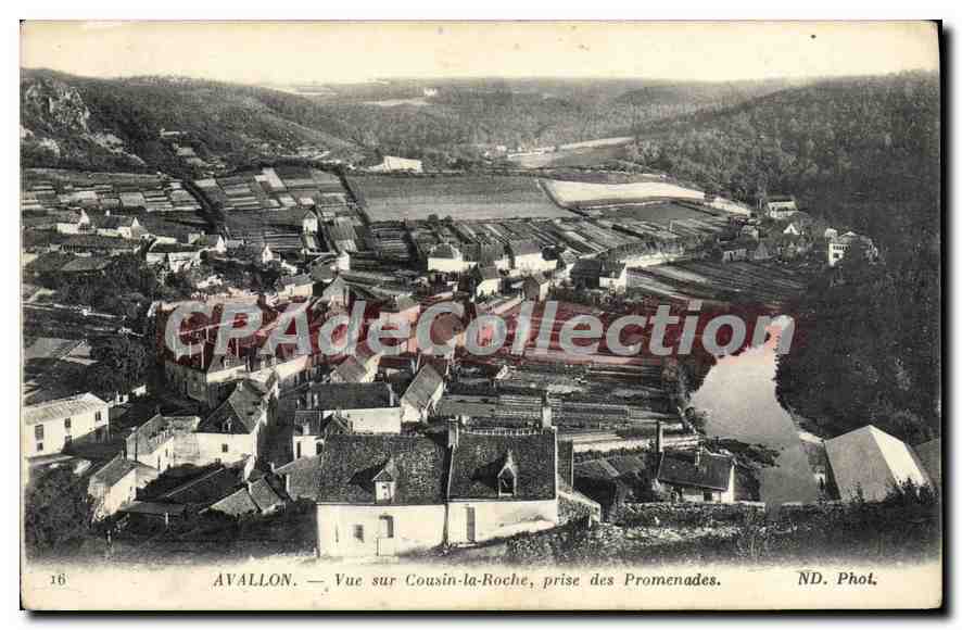 Avallon — Vue sur Cousin-la-Roche, prise des Promenades — ND. Phot.