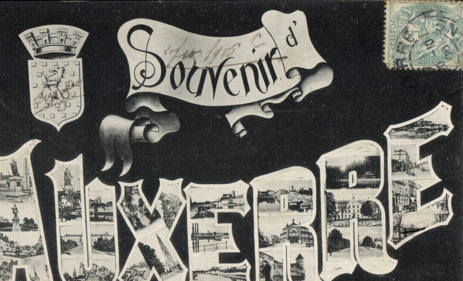 Auxerre — Souvenir d'Auxerre — Éditeur inconnu, n° de série non visible - Anverso
