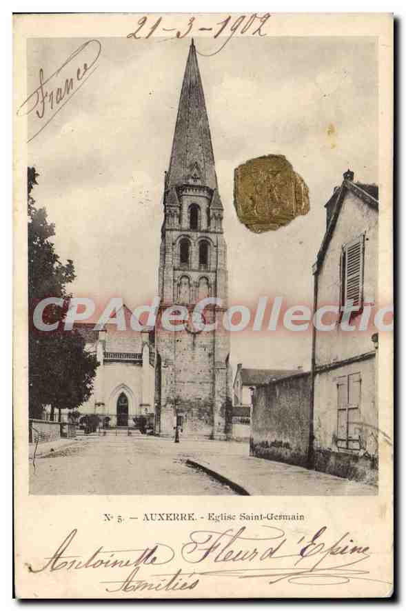 CPA Auxerre Eglise Saint Germain