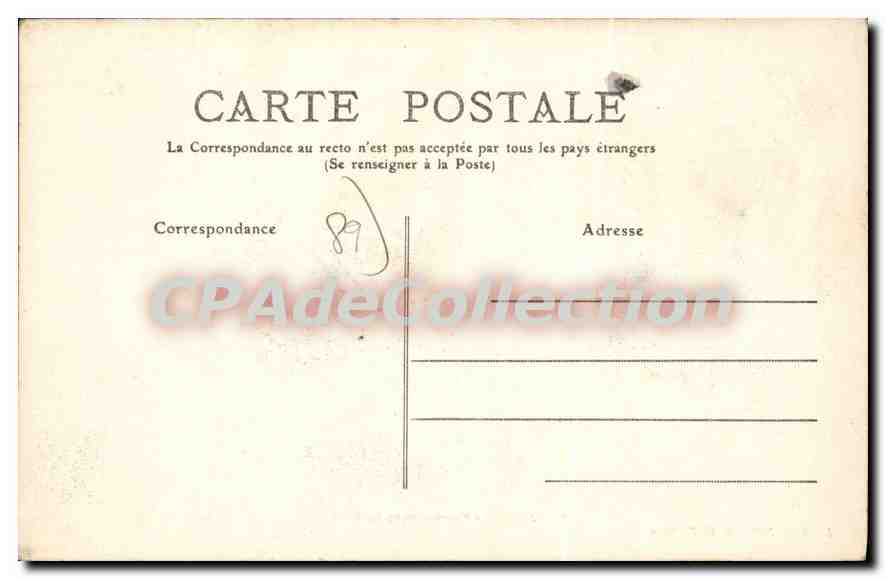 Joigny — Promenades du Midi — Imp. Lib. H. Hamelin n°13 — Verso