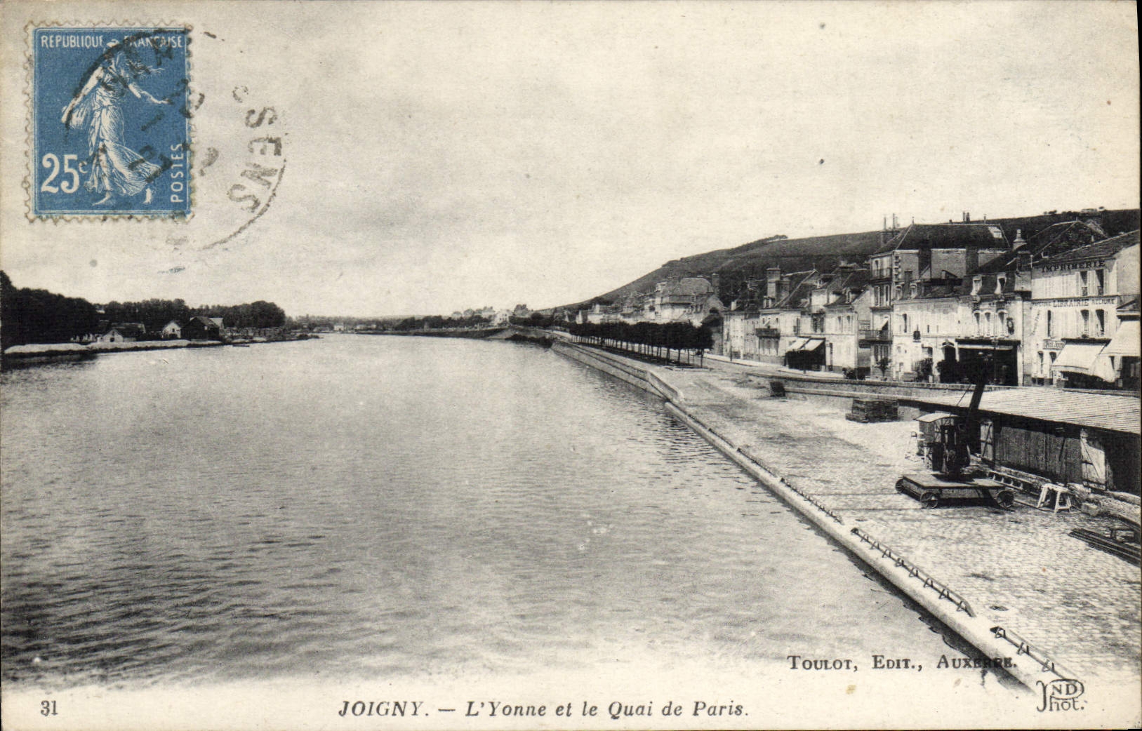 Joigny — L'Yonne et le Quai de Paris — Toulot, Edit., Auxerre