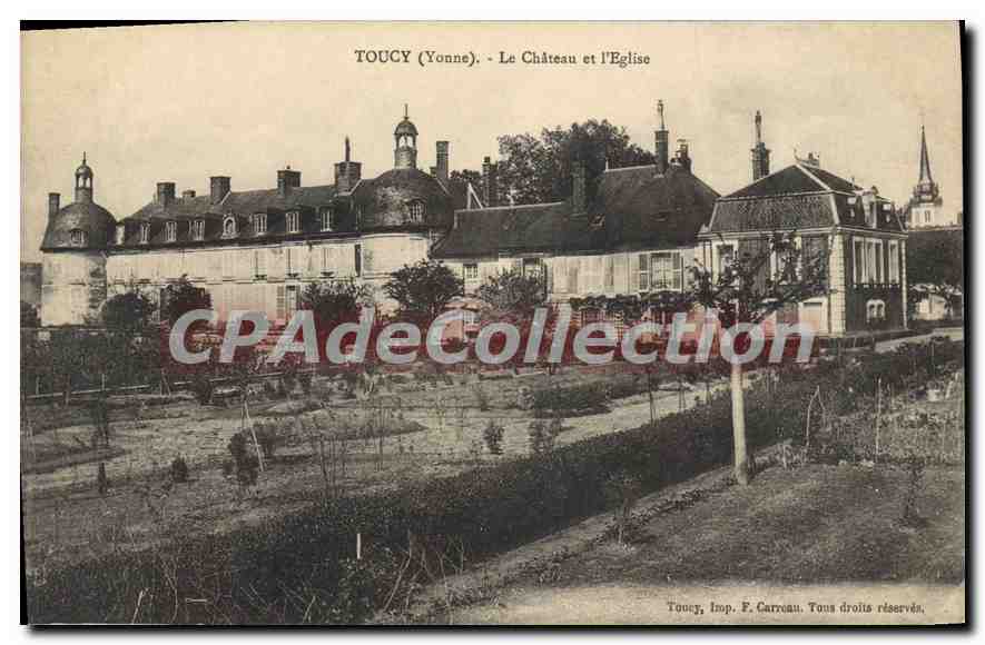 CPA Toucy Le Chateau Et I'Eglise