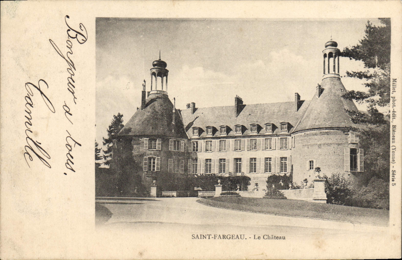 Saint-Fargeau - El Castillo — Millet, fot.édit. Bléneau (Yonne) - Serie 5