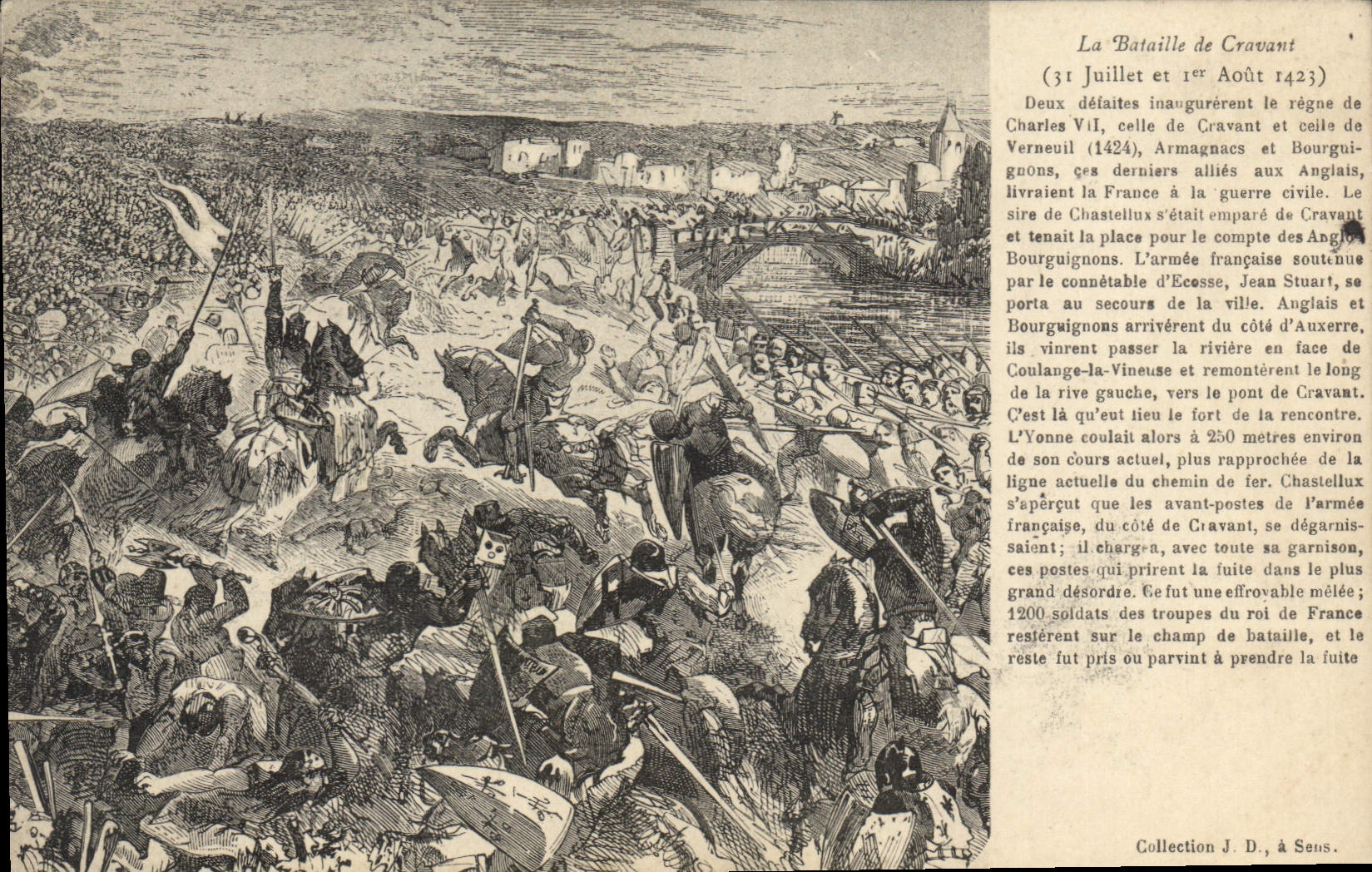 La Bataille de Cravant — 31 Juillet et 1er Août 1423 — Collection J. D., à Sens