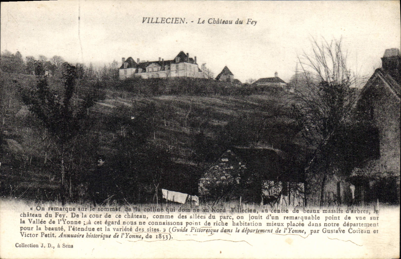 Villecien - Le Château du Fey — Guide Pittoresque dans le département de l'Yonne, par Gustave Coiteau et Victor Petit, 1853