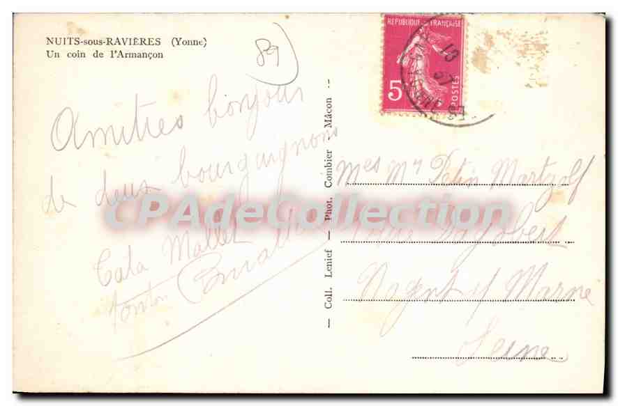 Nuits-sous-Ravières (Yonne) — Un coin de l'Armançon — Phot. Laniet, Combier — Reverso