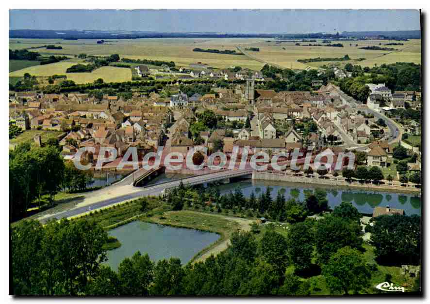 CPSM Coulanges Sur Yonne Vue Generale Aerienne