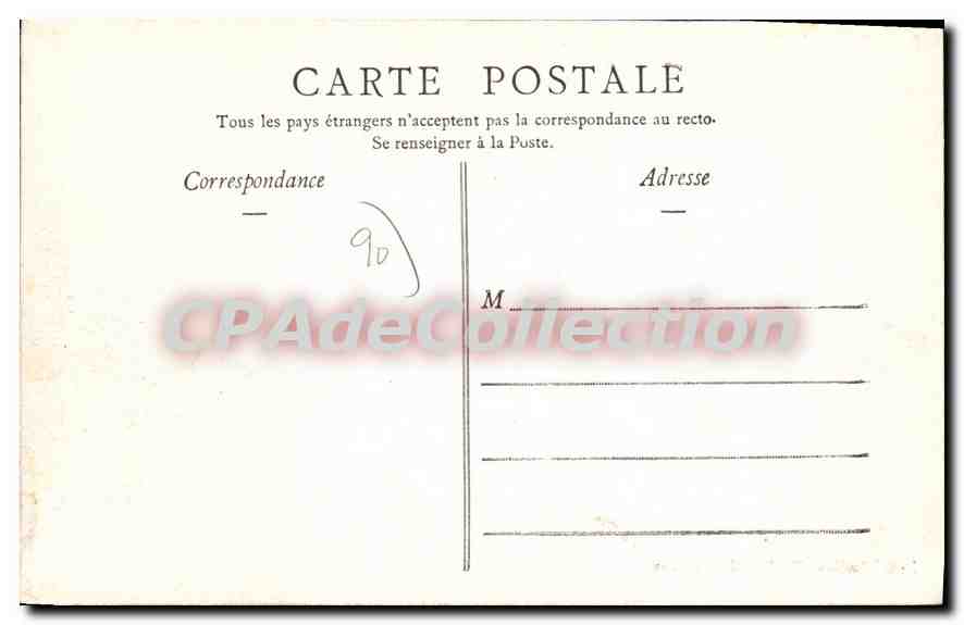 CPA siège de Belfort L'Eglise Saint Christophe — Verso