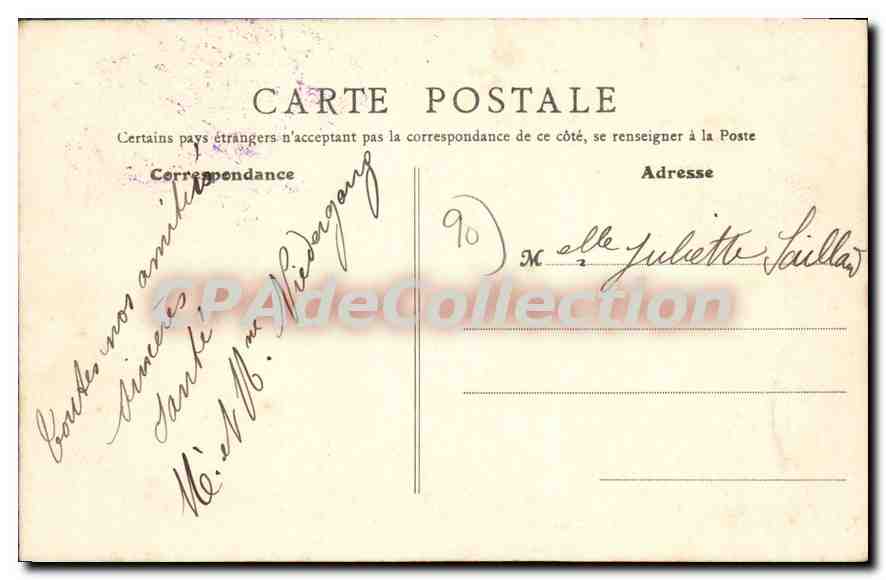 CPA Souvenir de Belfort — Verso