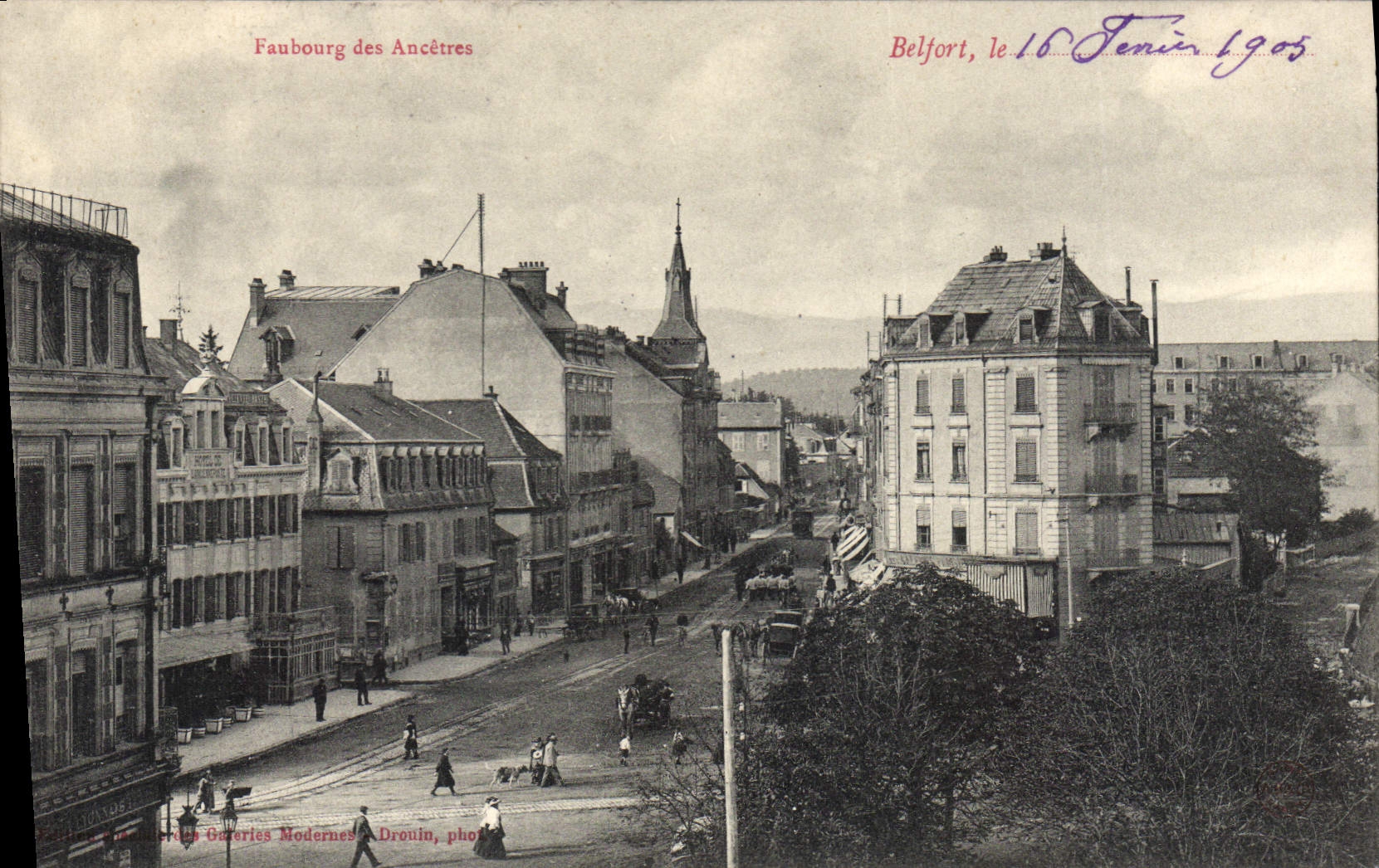 CPA Belfort Le Faubourg Des Ancetres