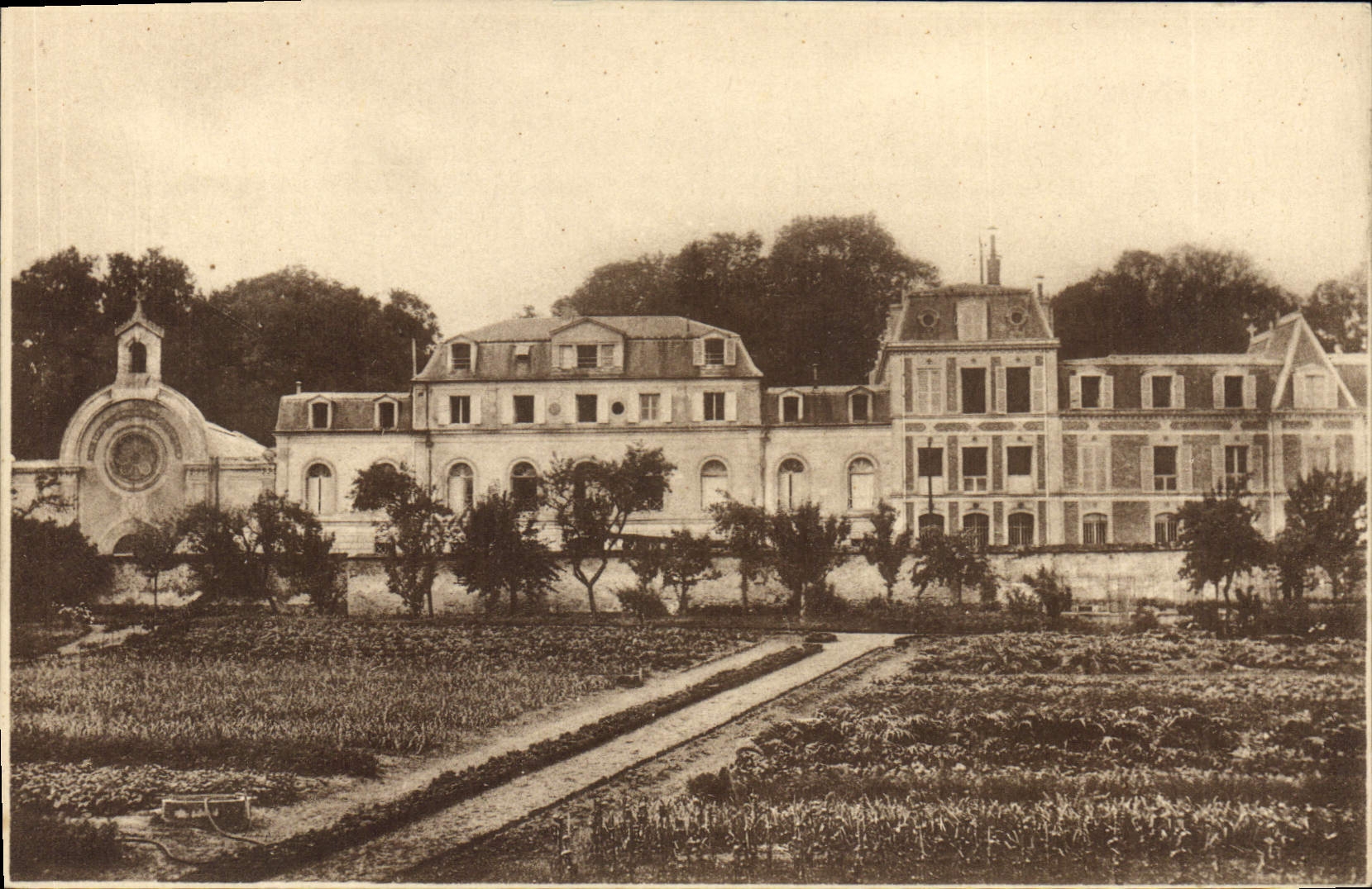 CPA Evry Notre Dame De Sion Grandbourg Facade Sur La Rue