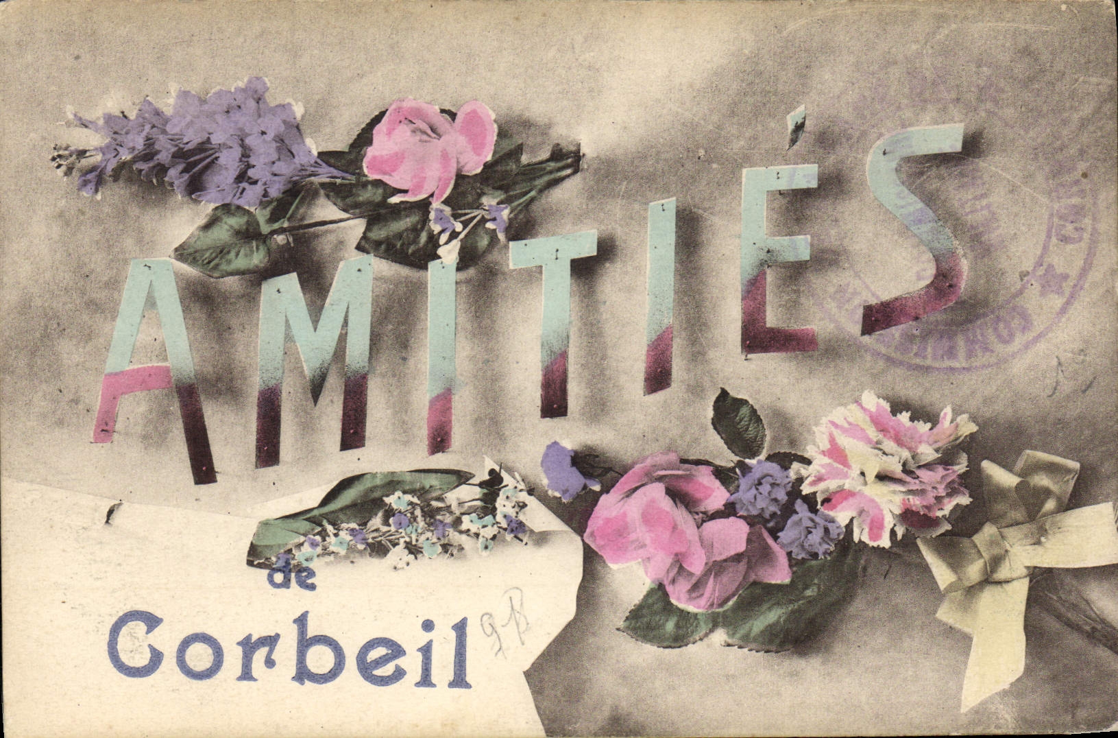 Fleurs et amitiés — Corbeil — éditeur M. Béwanoux, série N°10