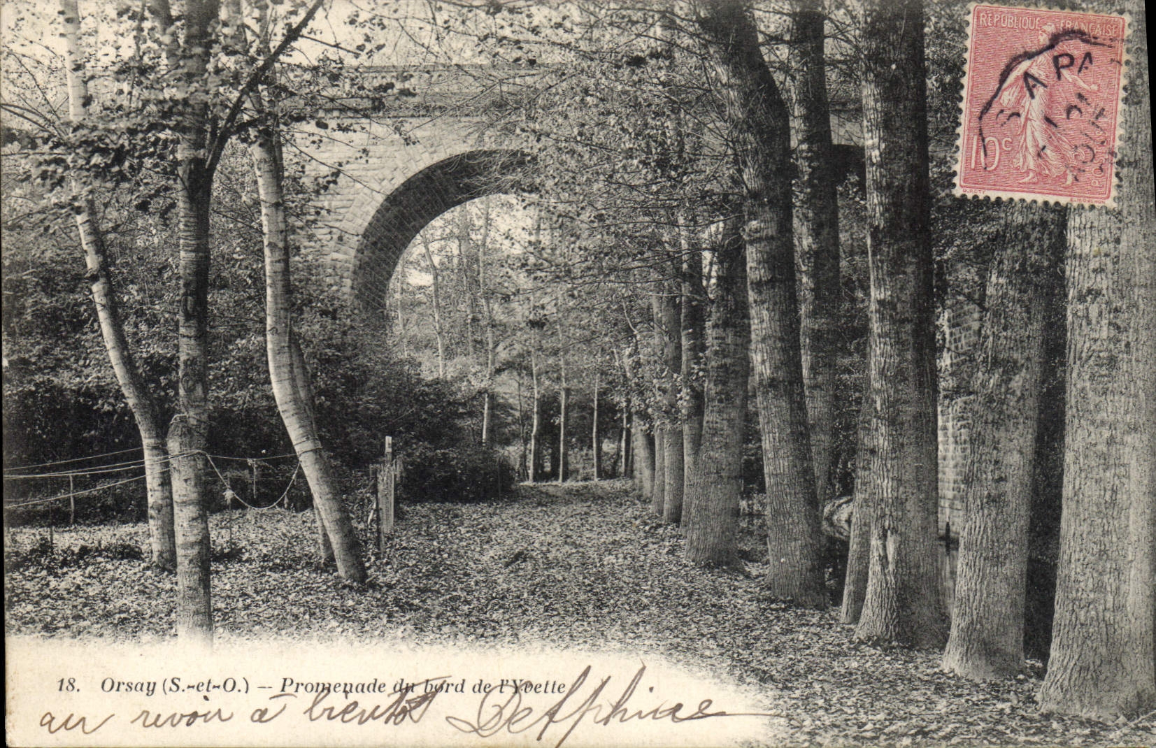 CPA Orsay Promenade Du Bord De l'Yvette