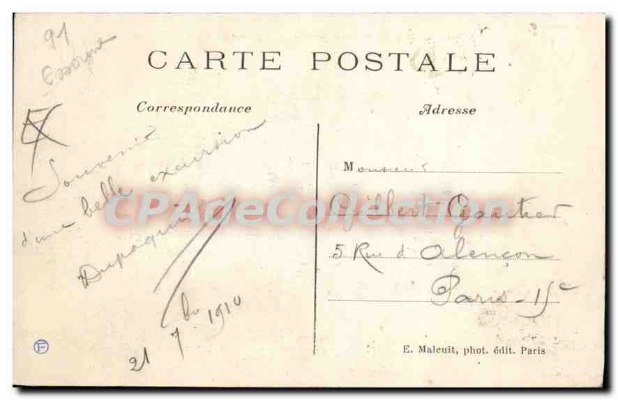 CPA Palaiseau Bords De I'Yvette — Rückseite