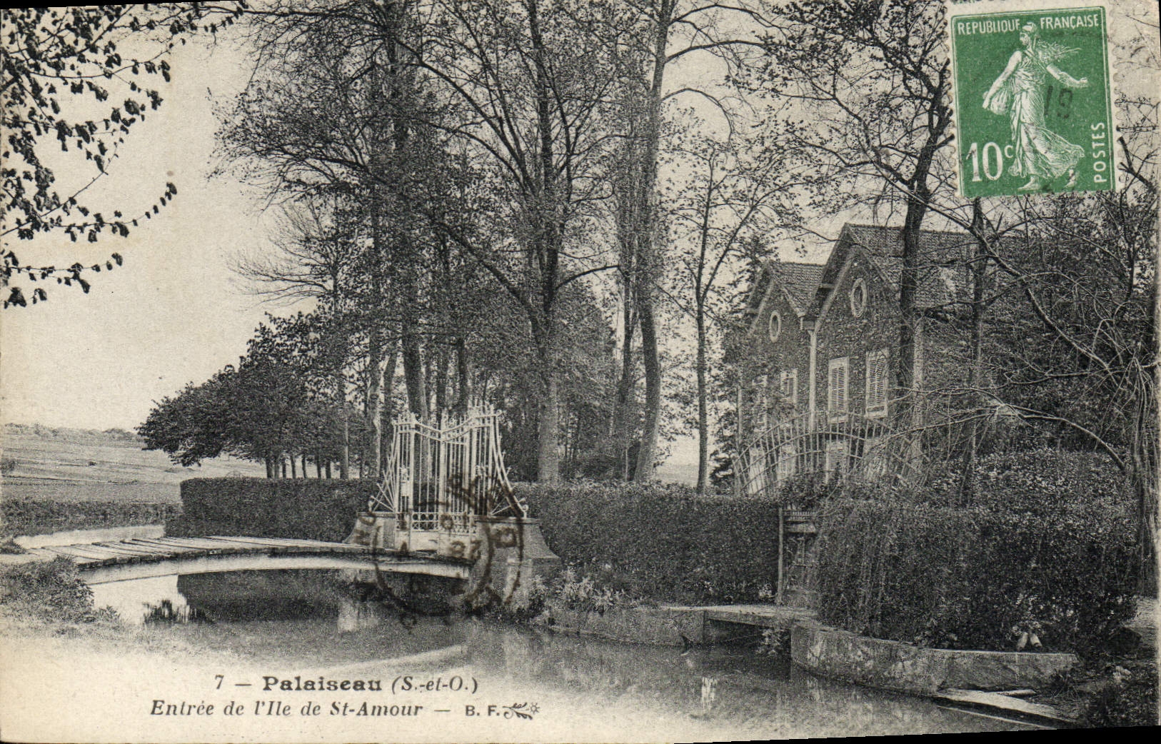 CPA Palaiseau Entree De I'Ile De St Amour