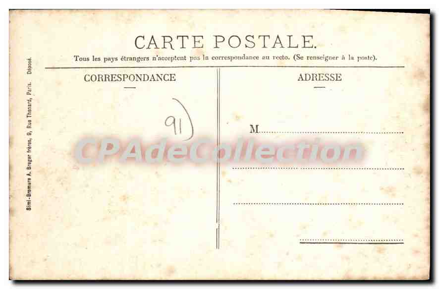 CPA Palaiseau Vue Prise Du Chemin De La Breteche — Rückseite