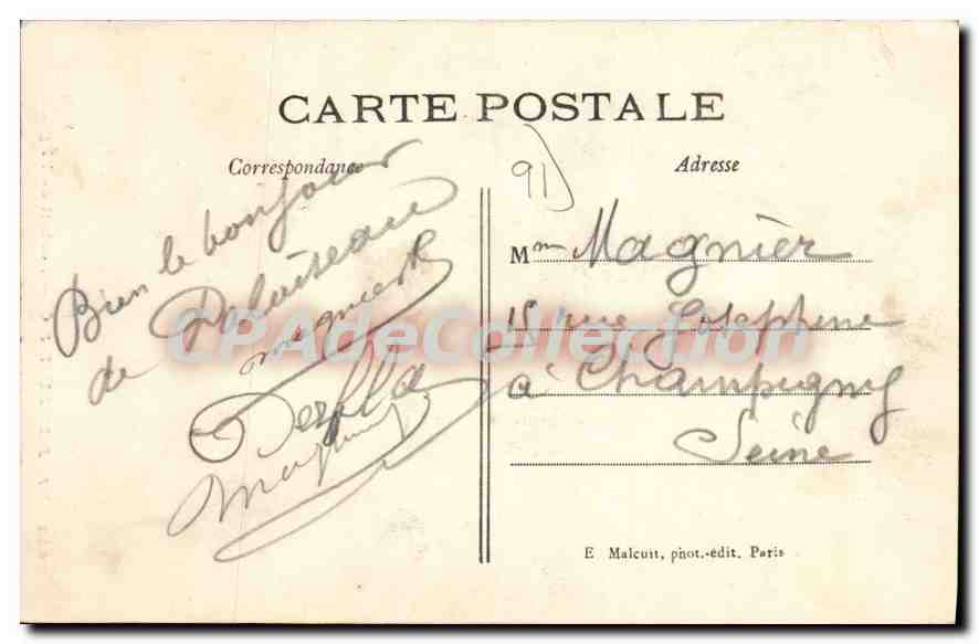 CPA Palaiseau Portail De I'Eglise — Rückseite