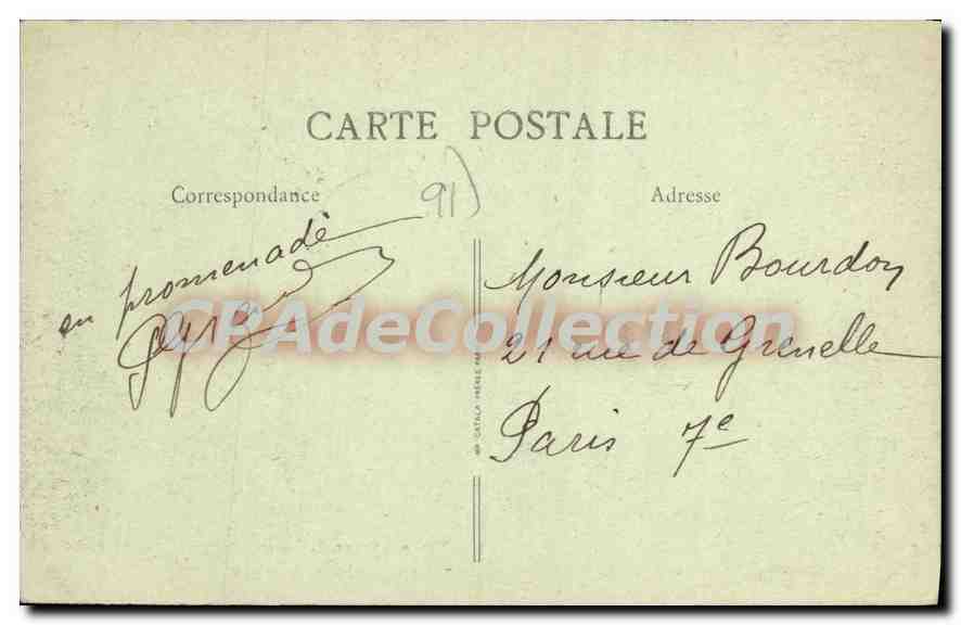 CPA Savigny Sur Orge Le Chateau Cour D'Honneur — Rückseite
