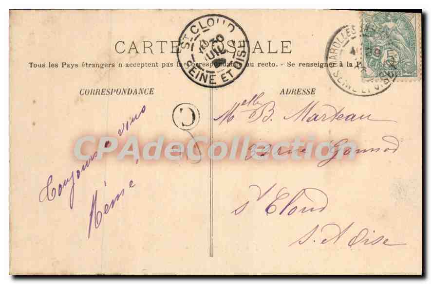 CPA Marolles En Hurepoix Le Chateau Vu Du Parc — Rückseite