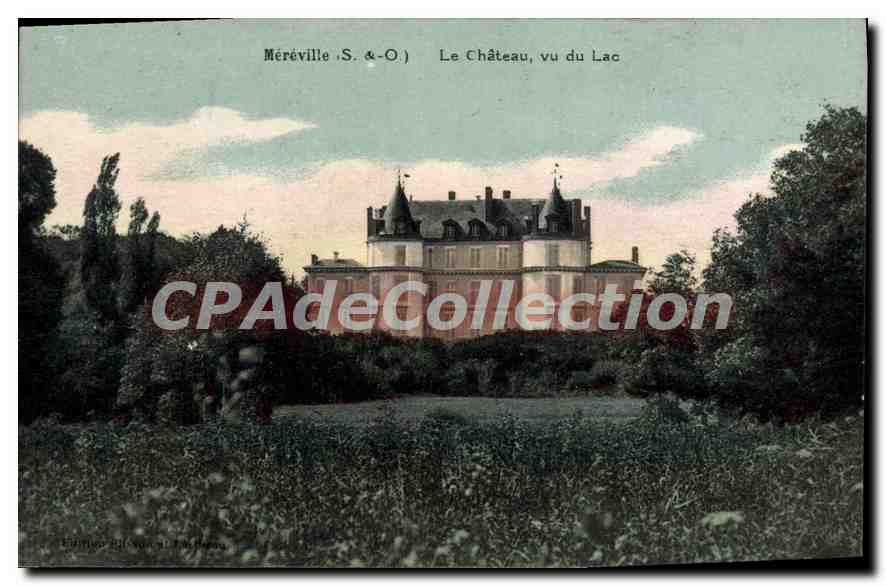 CPA Mereville Le Chateau Vu Du Lac