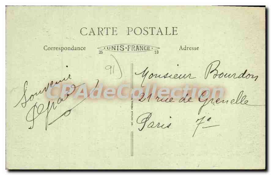 CPA Savigny Sur Orge Le Chateau Cour D'Honneur — Rückseite
